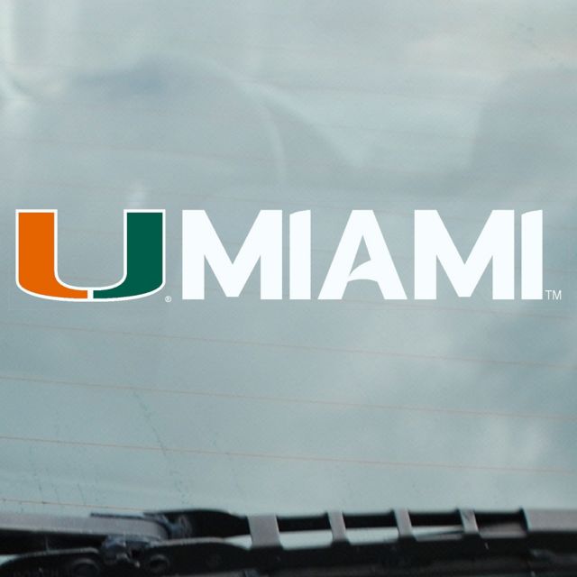 University of Miami Cling Decal