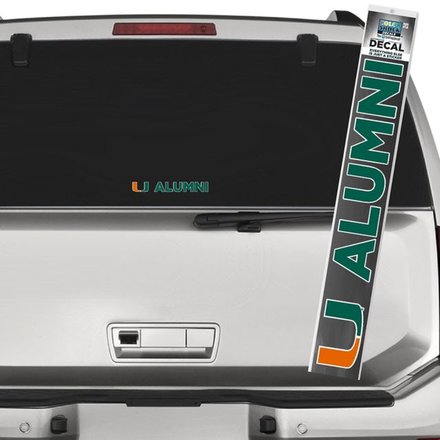 University of Miami Hurricanes Alumni Strip Decal