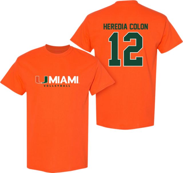 University of Miami Women's Volleyball Short Sleeve T-Shirt F HEREDIA