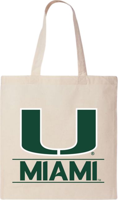 University of Miami 15 x 16 Canvas Tote Bag