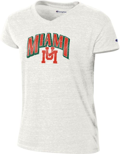 University of Miami Hurricanes Women's V-Neck Short Sleeve T-Shirt