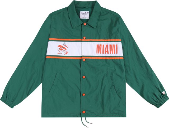 University of Miami Striped Coaches Jacket