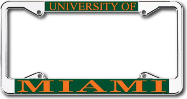University of Miami License Plate Frame