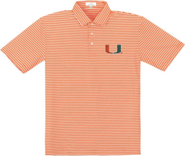 University of Miami Performance Stripe Polo