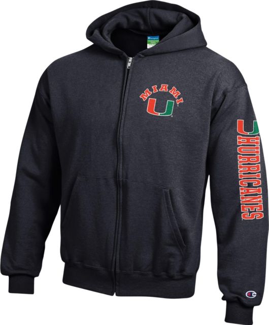 University of Miami Hurricanes Youth Powerblend Full Zip Hood