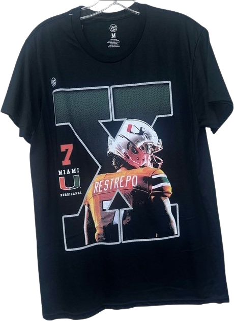 Miami Football Short Sleeve T-Shirt XAVIER RESTREPO