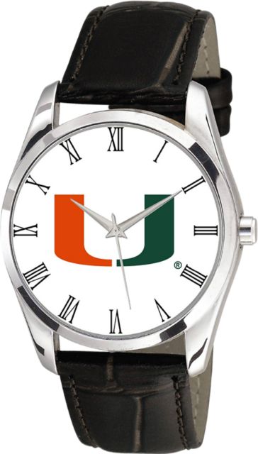 University of Miami 26mm Ladies Leather Watch