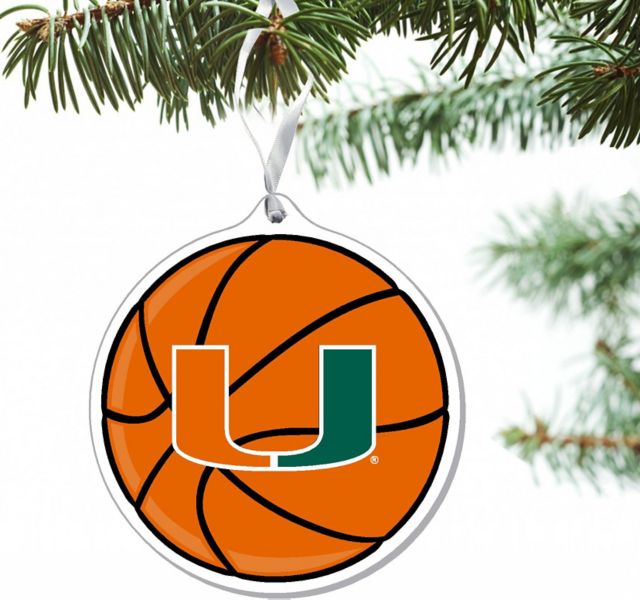 University of Miami Basketball 3in. X 4 in. Ornament
