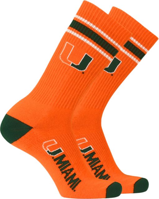 University of Miami Crew Socks
