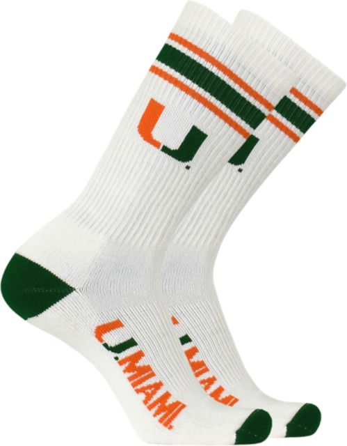 University of Miami Crew Socks
