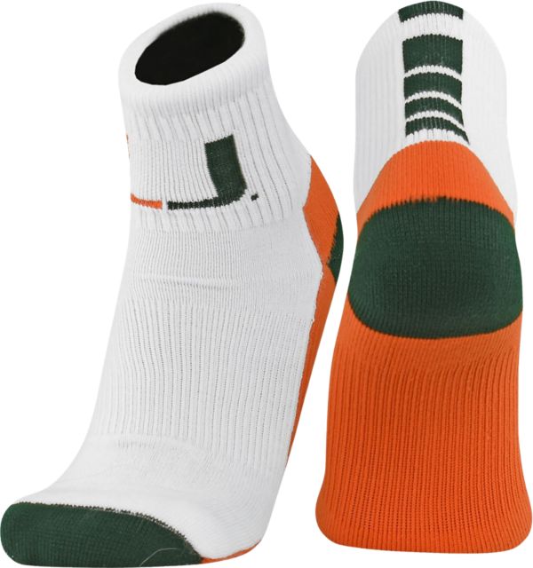 University of Miami Quarter Cut Socks