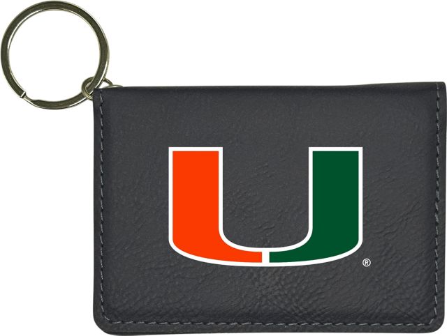 University of Miami Leather ID Holder