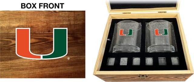University of Miami Rock Glass Box Set