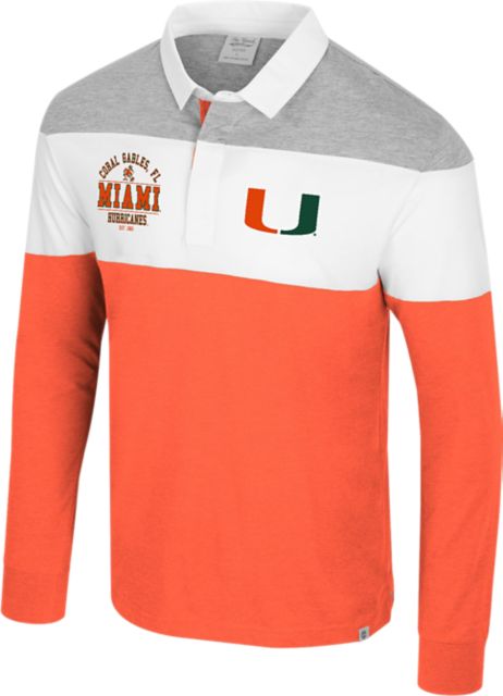 University of Miami Hurricanes Ground Floor Long Sleeve Rugby Polo