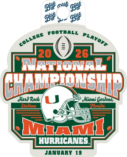 University of Miami Football 2026 National Championship Game Sticker