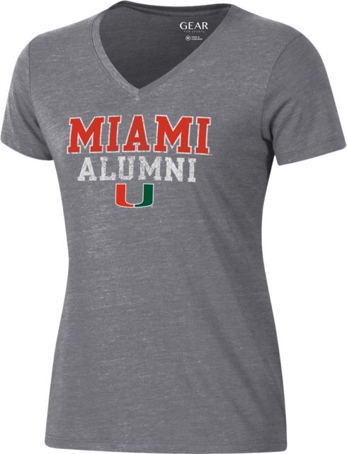 University of Miami Women's Alumni V-Neck Short Sleeve T-Shirt