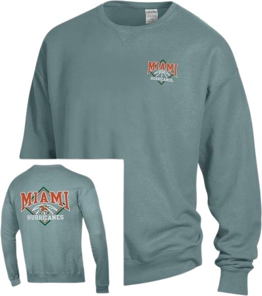 University of Miami Hurricanes Basketball Crewneck Sweatshirt