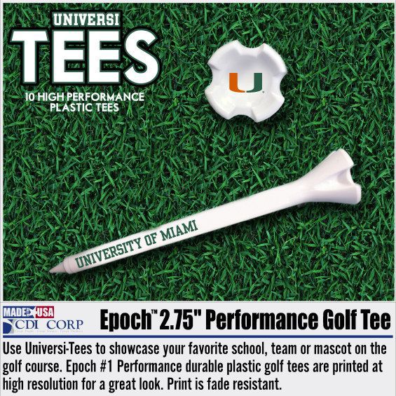 University of Miami 8 Pack Golf Tees