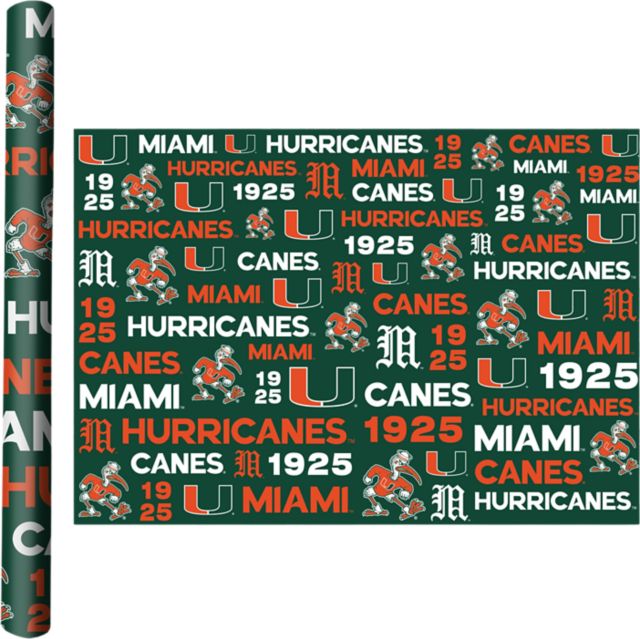 University of Miami Hurricanes Custom Gift Wrap