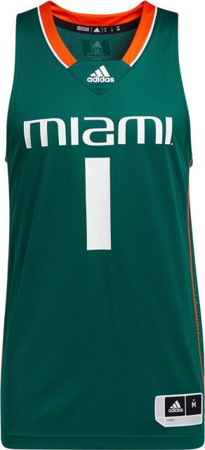 Adidas Men's Miami Hurricanes Green Replica Football Jersey, XL