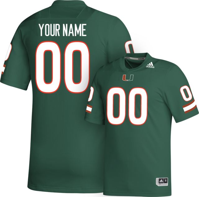 University of Miami Football adidas Custom Jersey