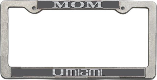 University of Miami Mom License Plate Frame