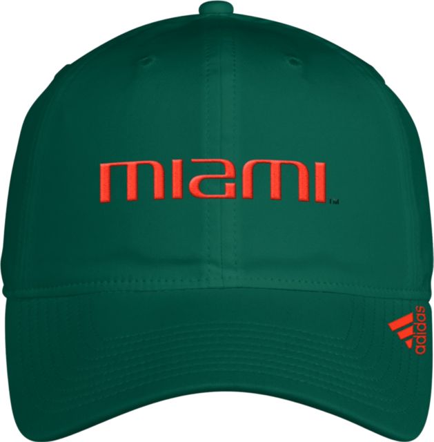 Men's adidas White Miami Hurricanes On-Field Baseball Fitted Hat