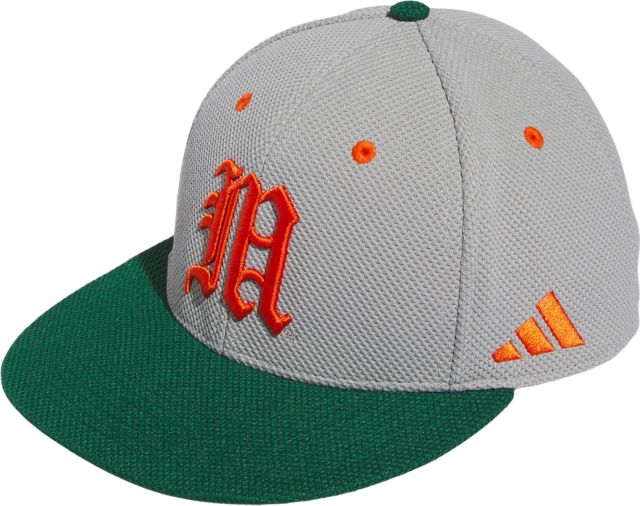 University of Miami Fitted Mesh On Field Baseball Hat