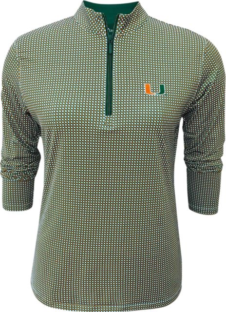 University of Miami Women's Gingham 1/4 Zip