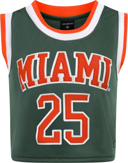 University of Miami Women's Cropped Basketball Jersey