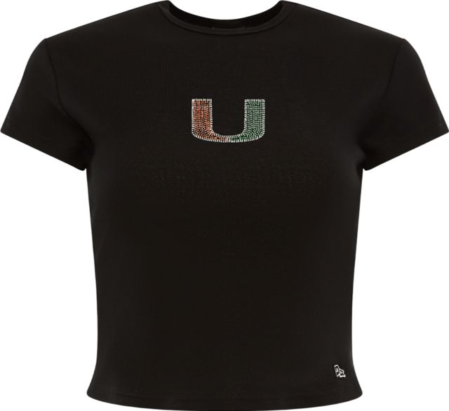 University of Miami Women's Crop Short Sleeve T-shirt