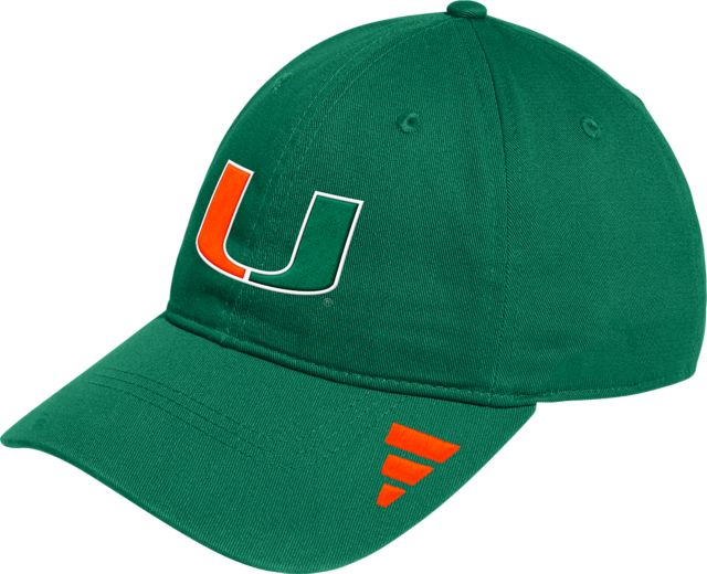 University of Miami Hurricanes adidas Slouch Adjustable Cap