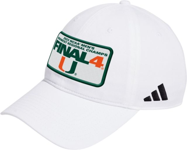 Men's adidas White Miami Hurricanes On-Field Baseball Fitted Hat