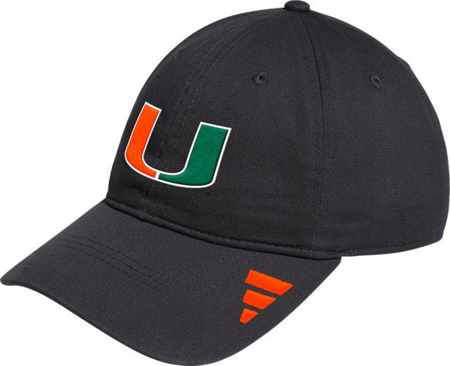 University of Miami Hurricanes adidas Slouch Adjustable Cap