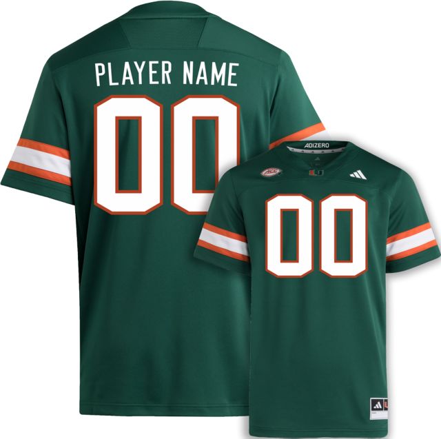 University of Miami Football adidas Player Name Replica Jersey