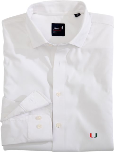 University of Miami Travis Button Down Long Sleeve Shirt
