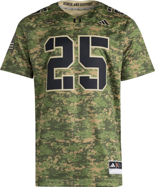 University of Miami Hurricanes adidas Football Strategy Premium #25 Replica Jersey