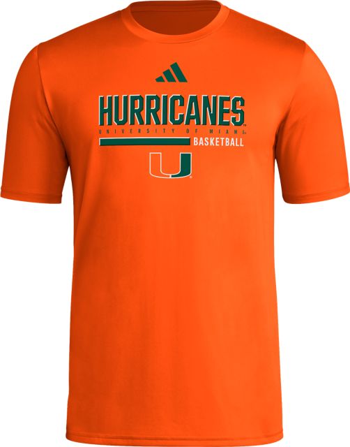 University of Miami Hurricanes adidas Basketball Pre-Game Locker Room Short Sleeve T-Shirt