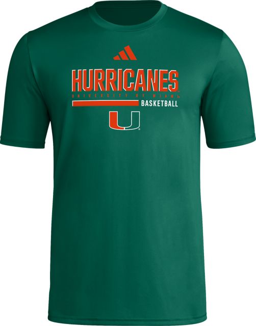 University of Miami Hurricanes adidas Basketball Pre-Game Locker Room Short Sleeve T-Shirt