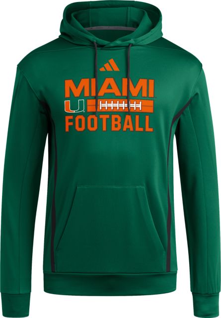 University of Miami Hurricanes Football Training Hooded Sweatshirt