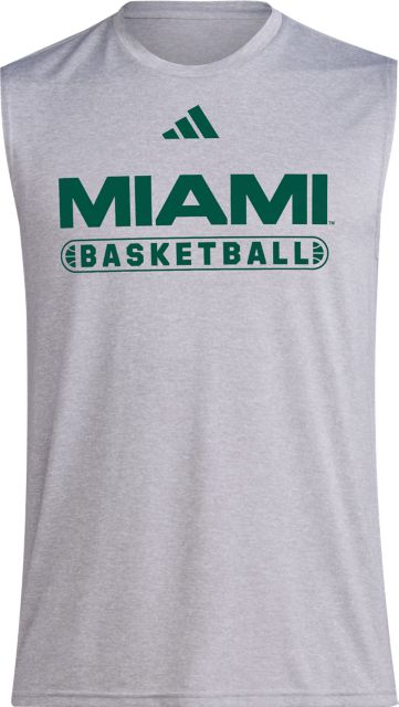 University of Miami Hurricanes adidas Basketball Pre-Game Sleeveless T-Shirt
