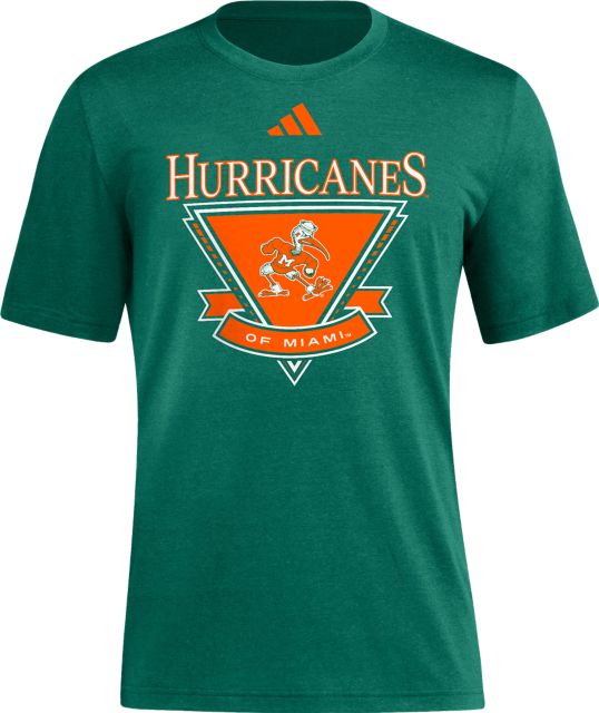 University of Miami Hurricanes Aeroready Blend Short Sleeve T-Shirt