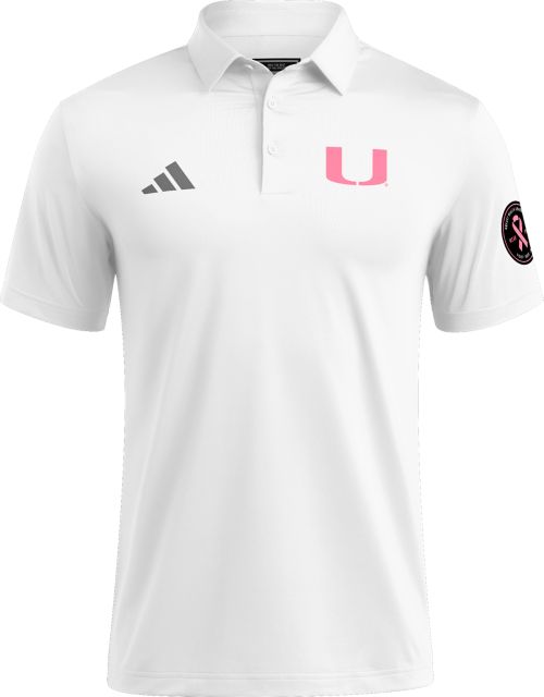 University of Miami Hurricanes adidas Ultimate365 Breast Health Awareness Polo