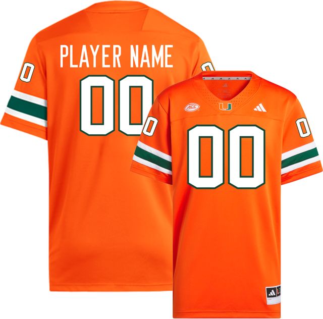University of Miami Football adidas Player Name Replica Jersey