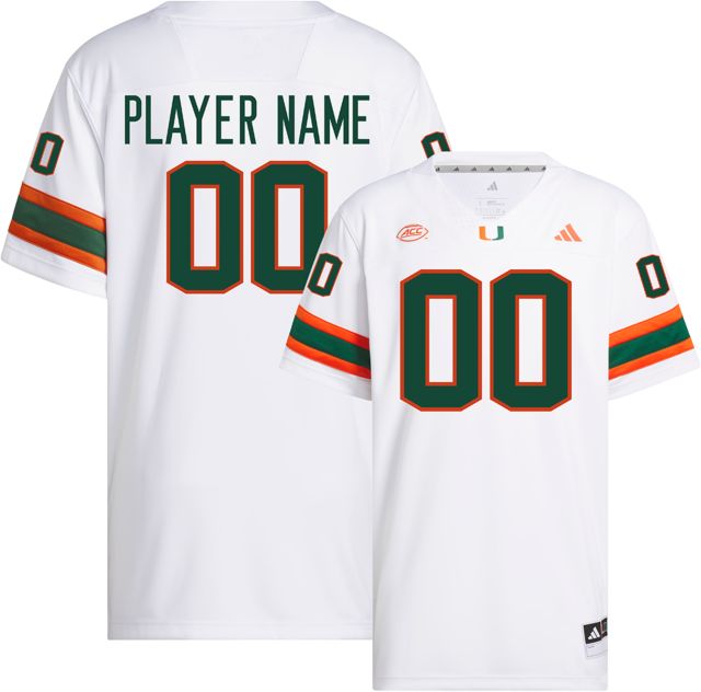 University of Miami Football adidas Player Name Replica Jersey