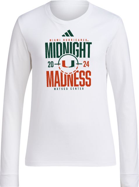University of Miami Hurricanes Basketball Midnight Madness 2024 Women's Long Sleeve T-Shirt