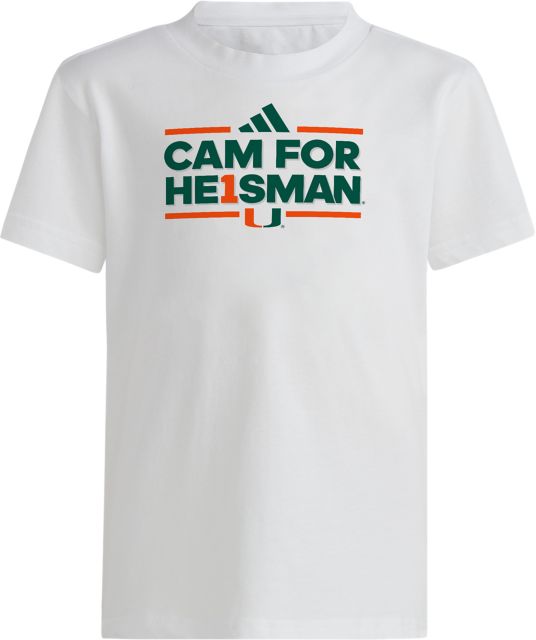 Miami Football adidas Cam For He1sman Youth Short Sleeve T-Shirt