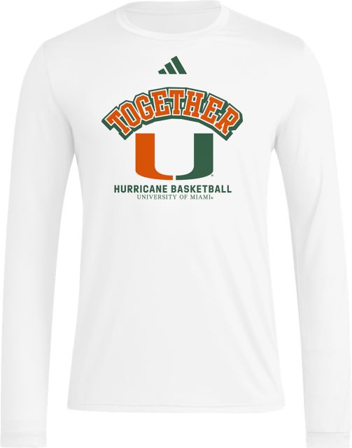 University of Miami Hurricanes Basketball Together 2025 Bench Long Sleeve T-Shirt
