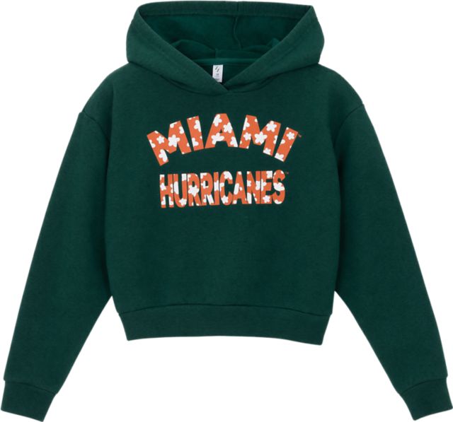 University of Miami Hurricanes Youth Cropped Hooded Sweatshirt