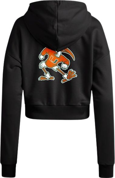 University of Miami Women's Cropped Hooded Sweatshirt